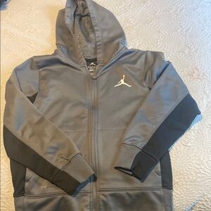 Gray and Black Hoodie with Logo